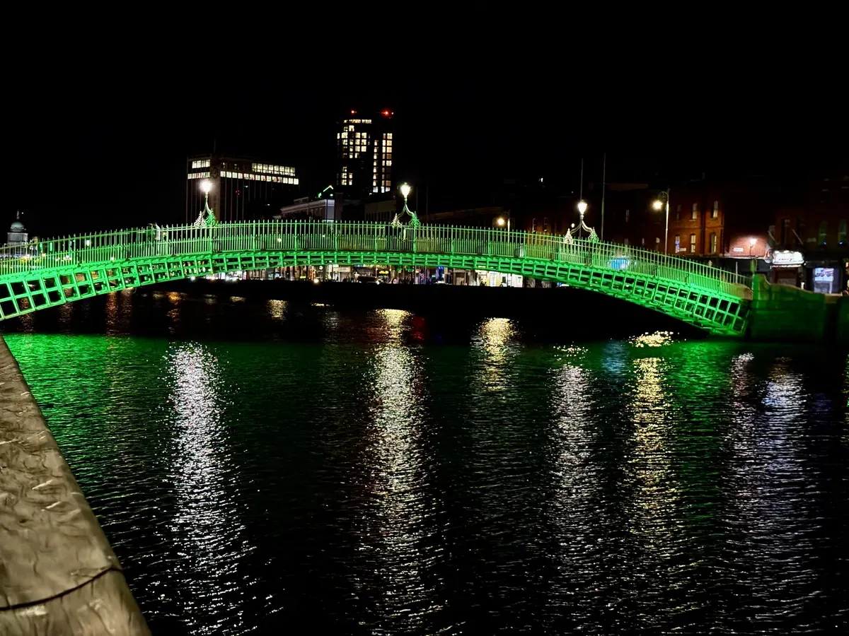 This is the Ha’penny Bridge in the heart of Dublin